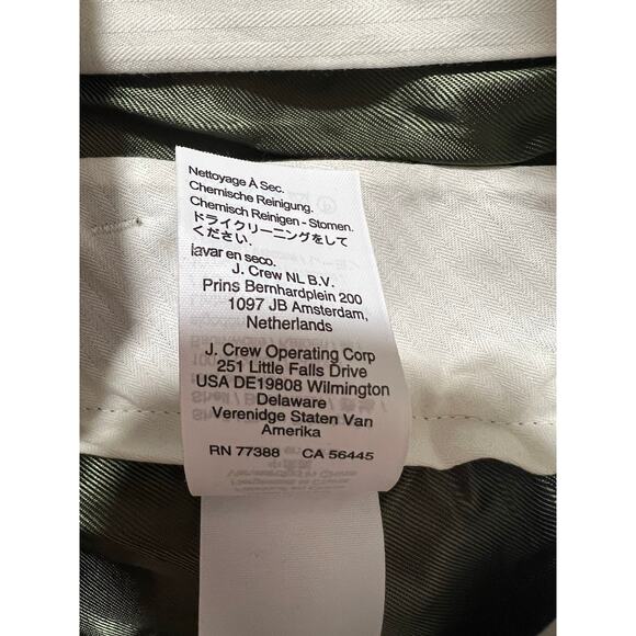 NWT J. Crew Men's Ludlow Slim-Fit Suit Dress Pant Italian Dark Olive Size 33x34 - Picture 6 of 16